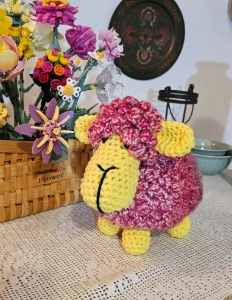 Carneirinho Algodão, feito a mão, crochet - Artesanato e Personalizados
