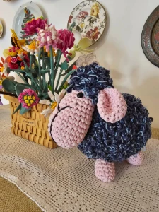 Carneirinho Algodão, feito a mão, crochet - Artesanato e Personalizados