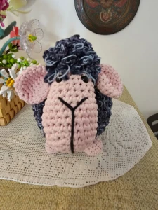 Carneirinho Algodão, feito a mão, crochet - Artesanato e Personalizados