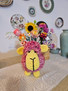 Carneirinho Algodão, feito a mão, crochet - Artesanato e Personalizados