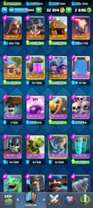 Conta Clash Royale lvl 41 (REI 13) 2696 gemas