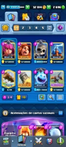 Conta Clash Royale lvl 41 (REI 13) 2696 gemas