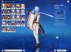 Ar 46 - Ayato + Maremoto Da Lua Da De Futsu + 3 Chars 5* - Genshin Impact