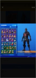 CONTA RARA FORTNITE CAVALEIRO NEGRO