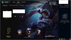 CONTA NV 30: UNRANKED - League of Legends LOL