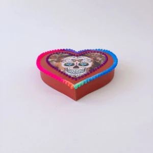 Quadro Box Caveira Mexicana 4 - Artesanato e Personalizados