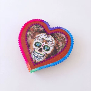 Quadro Box Caveira Mexicana 4 - Artesanato e Personalizados