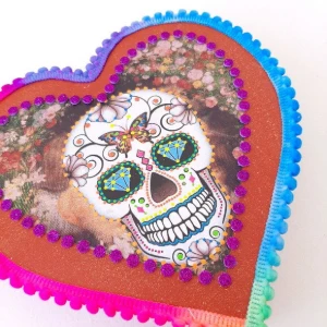 Quadro Box Caveira Mexicana 4 - Artesanato e Personalizados