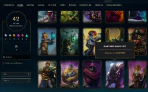 Conta Lol Prata, 42 Skins, 1 Lendária, Upada na Mão, Lvl 44 - League of Legends