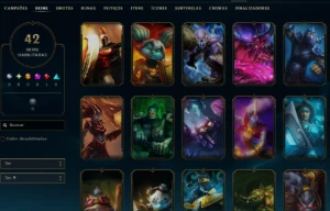 Conta Lol Prata, 42 Skins, 1 Lendária, Upada na Mão, Lvl 44 - League of Legends