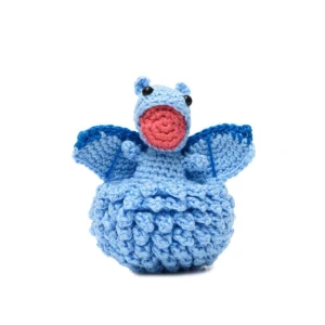 Ovo com filhote de Dragão azul em amigurumi - Artesanato e Personalizados