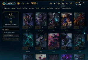 Esmeralda 1 com 85 Champs e 16 Skins - League of Legends LOL