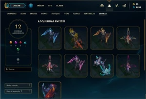 Conta prata 4 com 121 Champs e 72 Skins + 2 Prestigios - League of Legends LOL