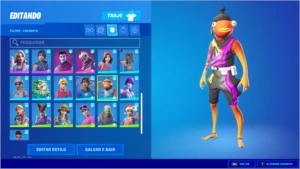 CONTA FORTNITE RARA ( 180+) SKINS. CONTEM SALVE O MUNDO