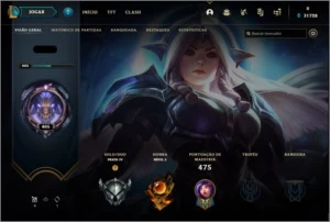 CONTA LOL TOP LV 405 MAIN SUP/MUITA SKIN - League of Legends