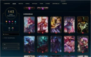 CONTA LOL TOP LV 405 MAIN SUP/MUITA SKIN - League of Legends