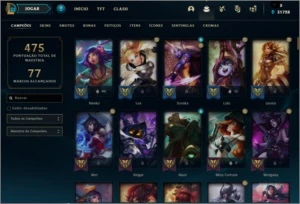 CONTA LOL TOP LV 405 MAIN SUP/MUITA SKIN - League of Legends