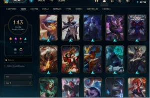 CONTA LOL TOP LV 405 MAIN SUP/MUITA SKIN - League of Legends
