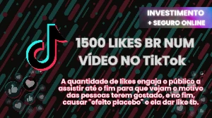 [TIKTOK] 1500 Curtidas Brasil - 30 dias Reposicao - Redes Sociais