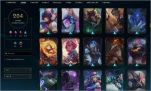 Conta LOL - Todos Champions, 204 skins e muito mais - League of Legends
