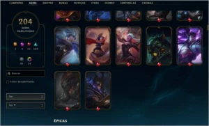 Conta LOL - Todos Champions, 204 skins e muito mais - League of Legends