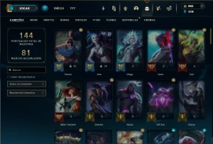 Platina 3 com 80 Champs e 69 Skins + 22 Espolios - League of Legends LOL