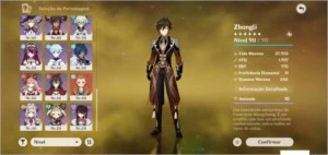 Melhor conta do SA Genshin Impact 10 pers. 5* + 14 armas 5*