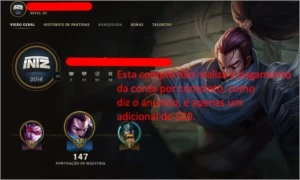 Complemento Conta LoL Unranked - League of Legends