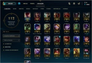 CONTA LOL MD5 P/ PLATINA - COM 28 CHMPs e 4 SKINS ÉPICAS - League of Legends