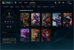 CONTA LOL MD5 P/ PLATINA - COM 28 CHMPs e 4 SKINS ÉPICAS - League of Legends