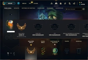 Conta ouro 4 com 23 Champs e 13 Fragmentos de skins - League of Legends LOL