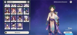 Conta com xiao + albedo e outros personagens 5* - Genshin Impact