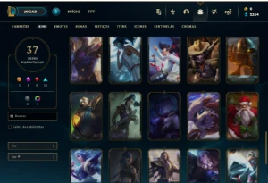 Platina 3 com 65 Champs e 37 Skins - League of Legends LOL
