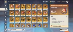 Conta AR44 Mobile com Xiao/Venti/Klee/zhongli/albedo, mona - Genshin Impact