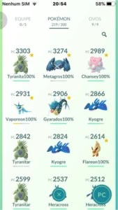 Pokemon Go com 3 Mewtwo Level 30 (Todos os Lendários ) - Pokémon