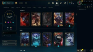 Conta LOL recheada - 201 skins - Platina - League of Legends