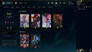 Conta LOL recheada - 201 skins - Platina - League of Legends