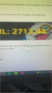 Conta de LoL, Valorant e WR