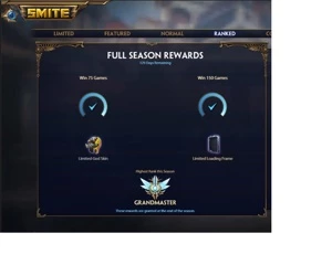 Vendo Conta com Borda de Grão-Mestre - Smite