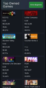 Conta Steam com mais de 100 jogos!!! (Conta pessoal)