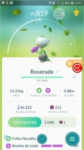 Roserade Brilhante - Pokemon GO