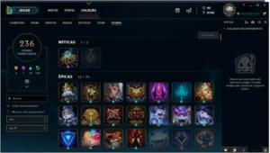 V>Conta de League of Legends com mais de 300 Skins LOL
