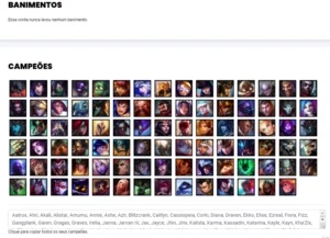 Conta ouro 4 com 89 Champs e 75 Skins + 6 Vitoriosas - League of Legends LOL