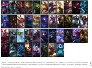 Conta ouro 4 com 89 Champs e 75 Skins + 6 Vitoriosas - League of Legends LOL