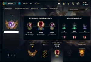 Conta ouro 4 com 89 Champs e 75 Skins + 6 Vitoriosas - League of Legends LOL