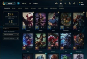 Conta ouro 4 com 89 Champs e 75 Skins + 6 Vitoriosas - League of Legends LOL