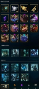 CONTA LOL Platina 5 BORDA Platina, 83 Skins 80 Campeões - League of Legends