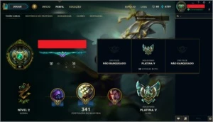 CONTA LOL Platina 5 BORDA Platina, 83 Skins 80 Campeões - League of Legends