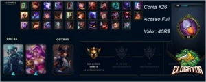 Contas Variadas de League - League of Legends LOL