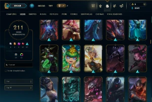 Unranked com 150 Champs e 211 Skins ( ADC / MID / TOP ) - League of Legends LOL